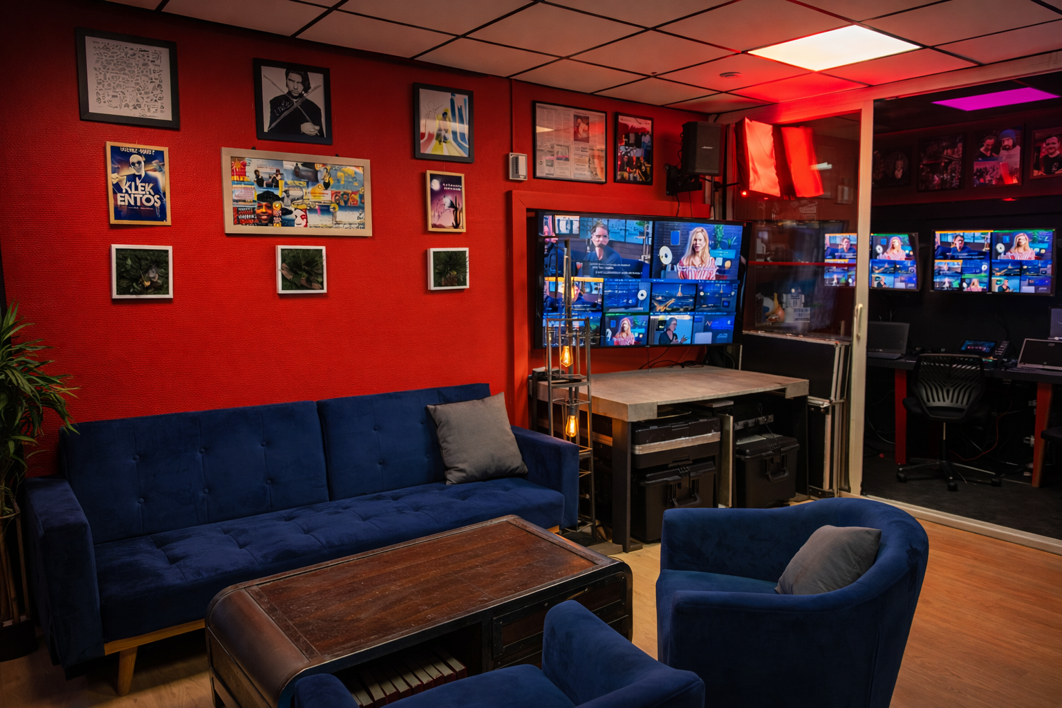 Salon d'accueil et espace catering des Studios de l'Astrolabe